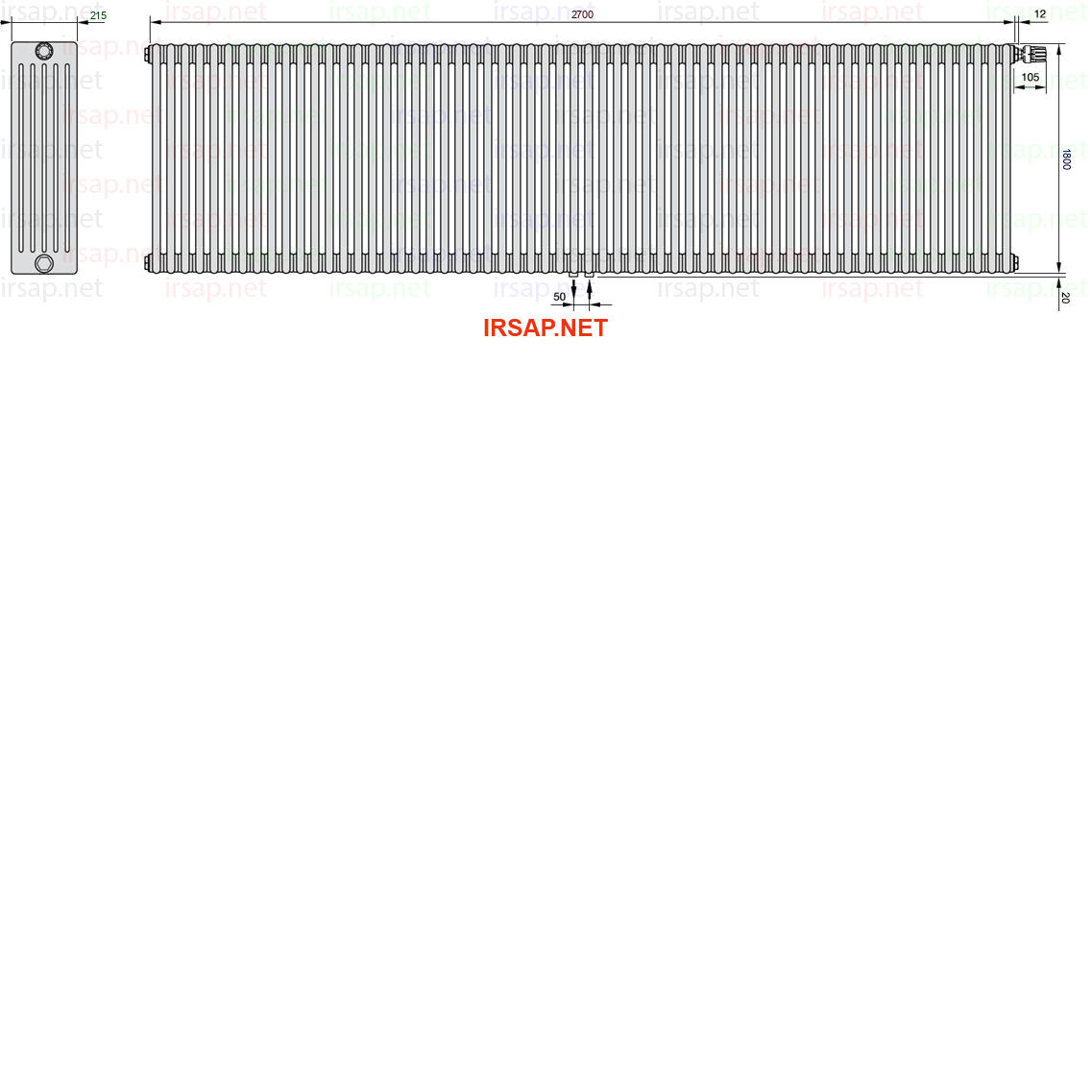 Радиатор IRSAP Tesi 61800/60 T52 CL 01